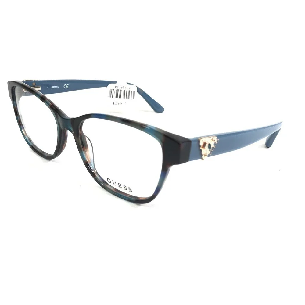 Guess Eyeglasses Frames GU2854-S 092 Brown Blue Tortoise Square 53-16-140